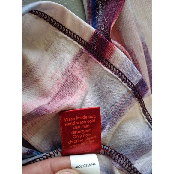 Jennifer Lopez Blouse M Tie Dye Long Sleeve V-Neck Slit Shoulder Boho Chic Retro - Picture 6 of 8